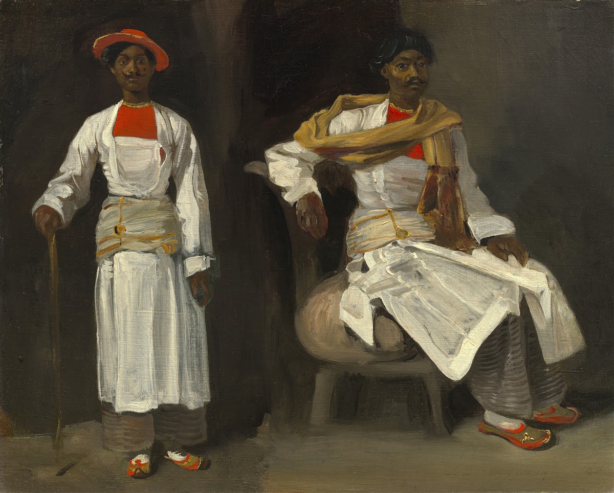 Two Studies of an Indian from CalcuttaSeated and Standing c 1823 1824