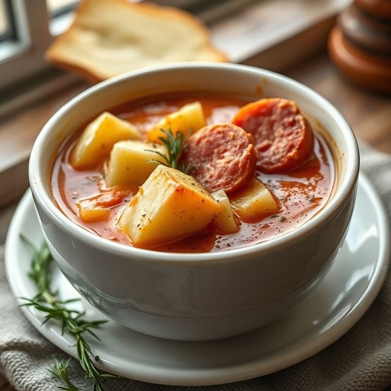 Hearty Kielbasa Potato Soup Recipe for Cozy Dinners – Easy, Homemade Comfort Food finished