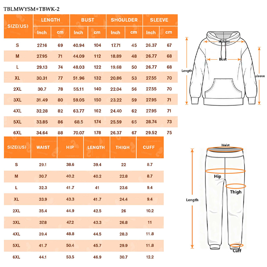 AOP Universal Double Hood Hoodie & Universal Sweatpants Two Piece Pants