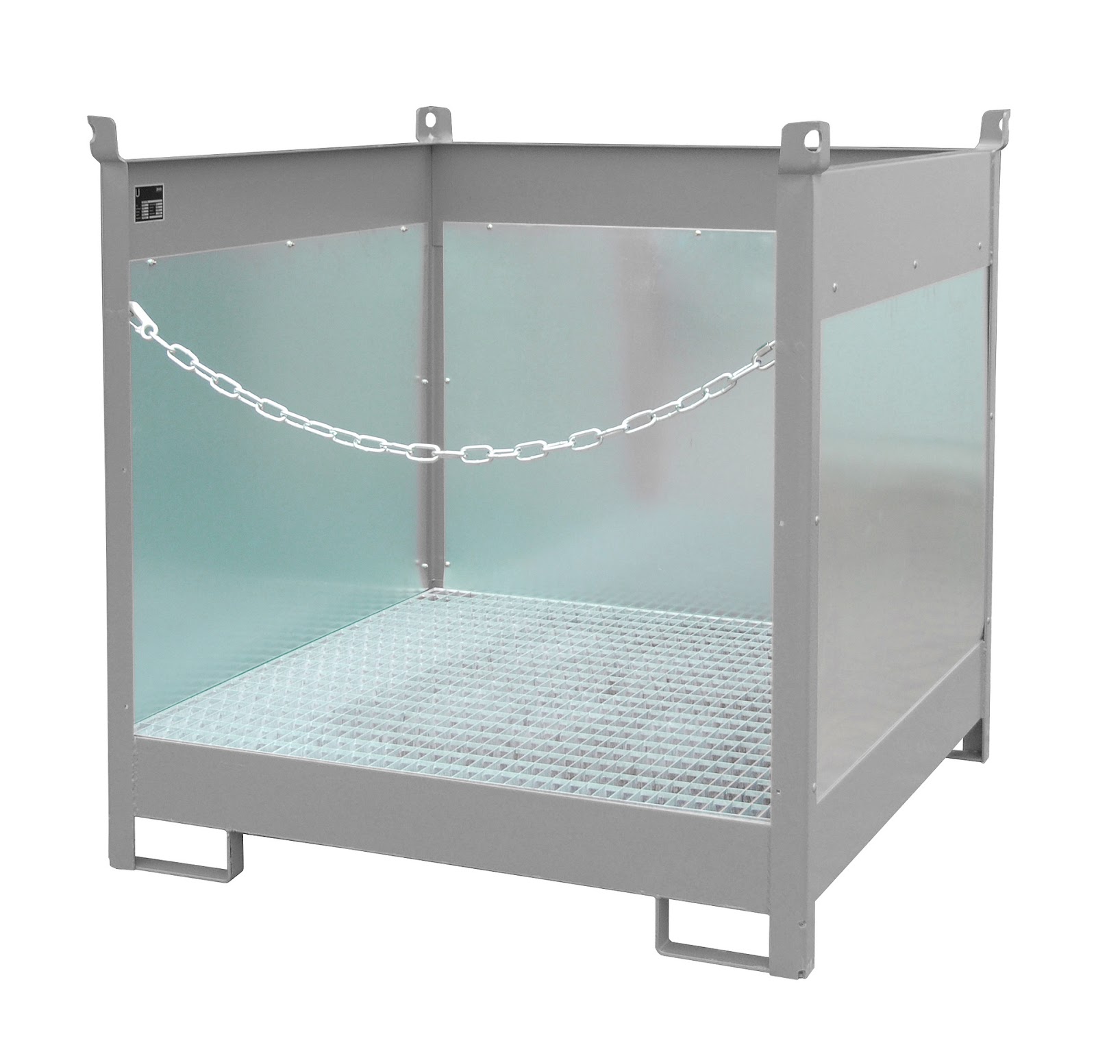 Vaten-stapelpallets FSP-4 G, gelakt, Muisgrijs