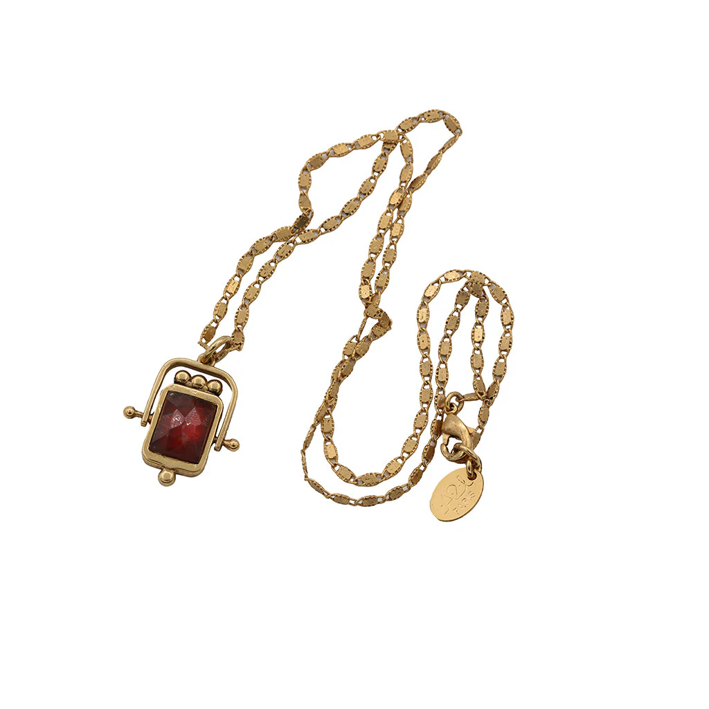 Колье перевертыш Sacha Сила Руки HESSONITE