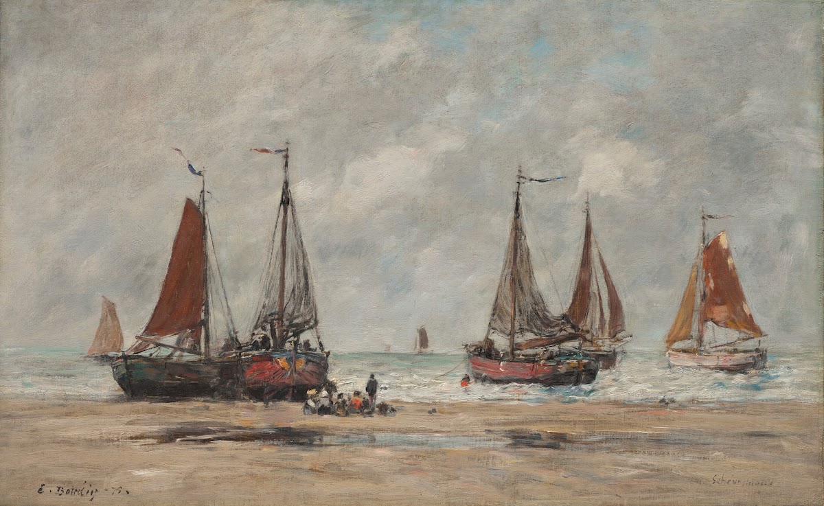 Bateaux de pêche à Schéveningue 1875