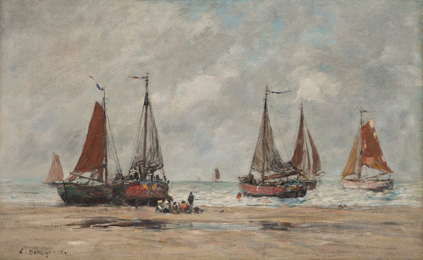 Bateaux de pêche à Schéveningue 1875