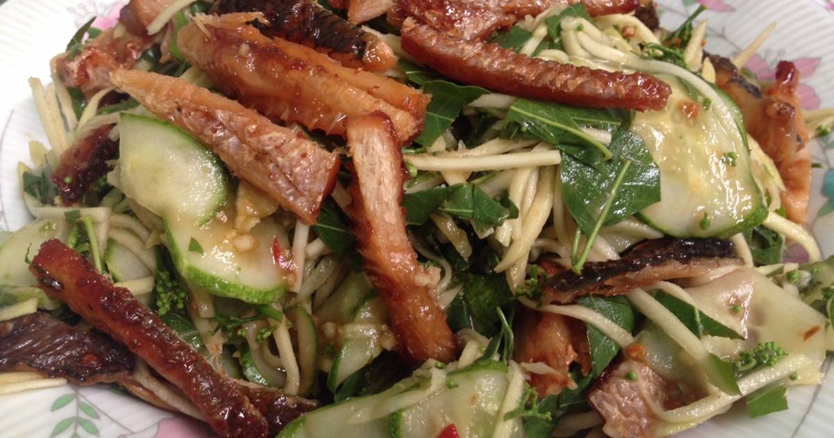 Gỏi sầu đâu khô cá lóc
