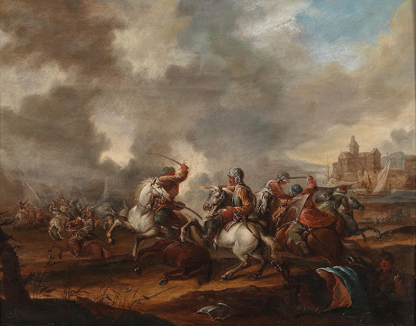 A cavalry skirmish