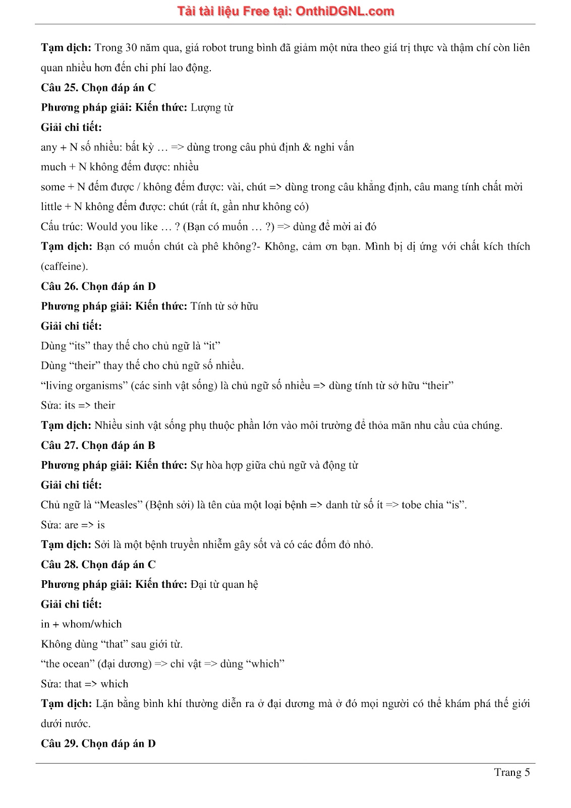 800 bài tập môn Tiếng Anh - Ôn thi ĐGNL ĐHQG TP HCM Phần 40