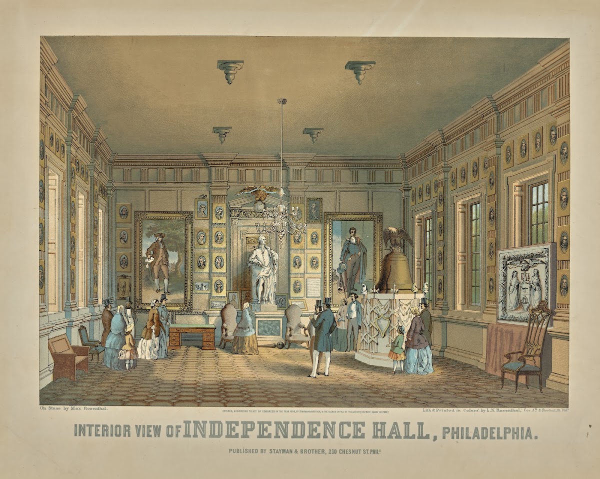 Interior view of Independence Hall Philadelphia 1856