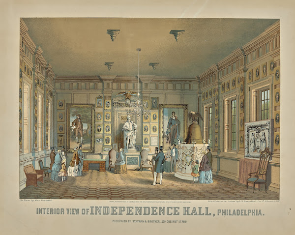 Interior view of Independence Hall Philadelphia 1856