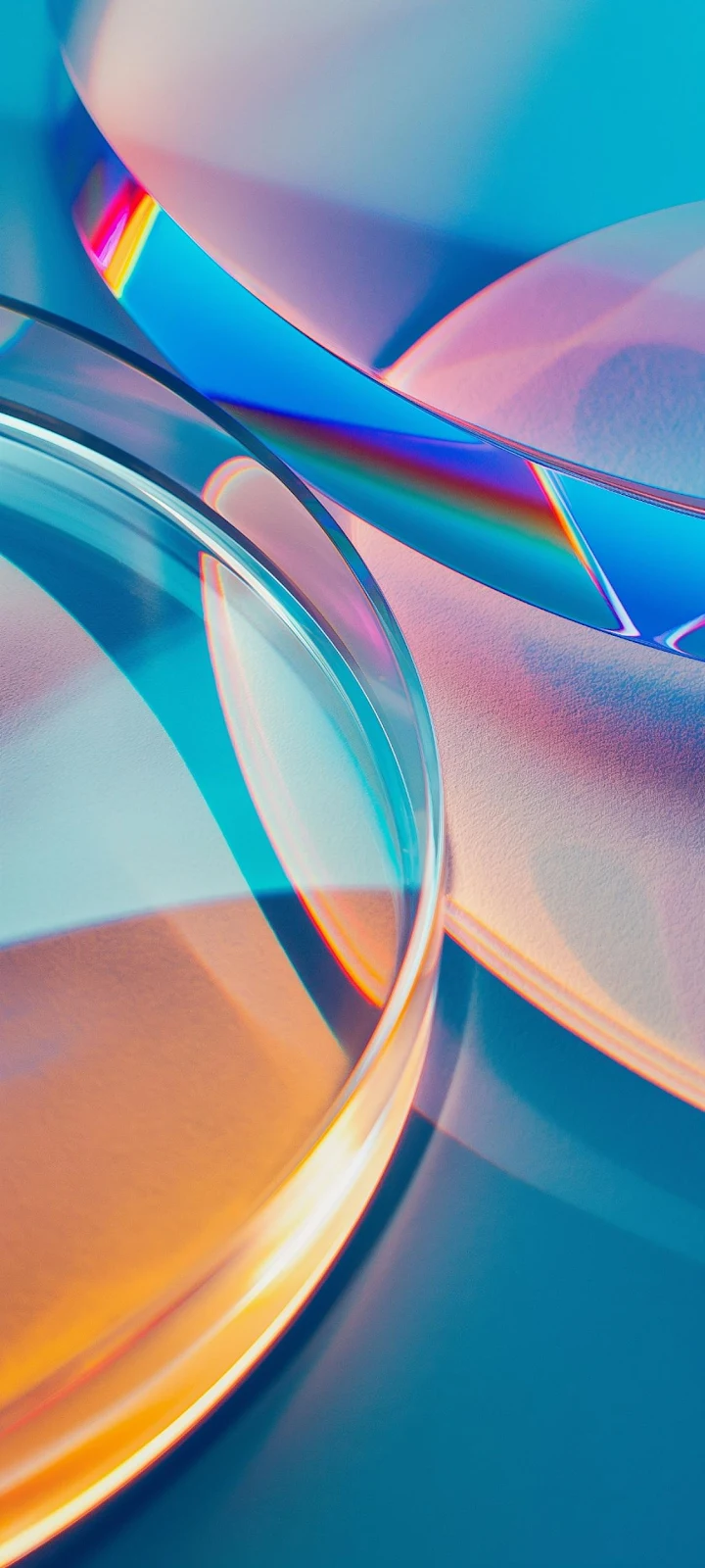 Smooth Dynamic Abstract Glass Forms - Abstract 3D Render Full HD iPhone Wallpaper (1125x2500)