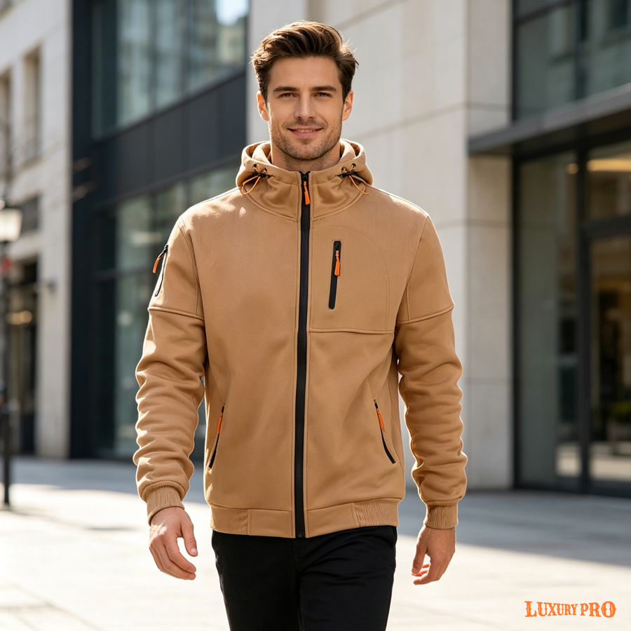 2D Zip-Up Hoodie with Four Zippers