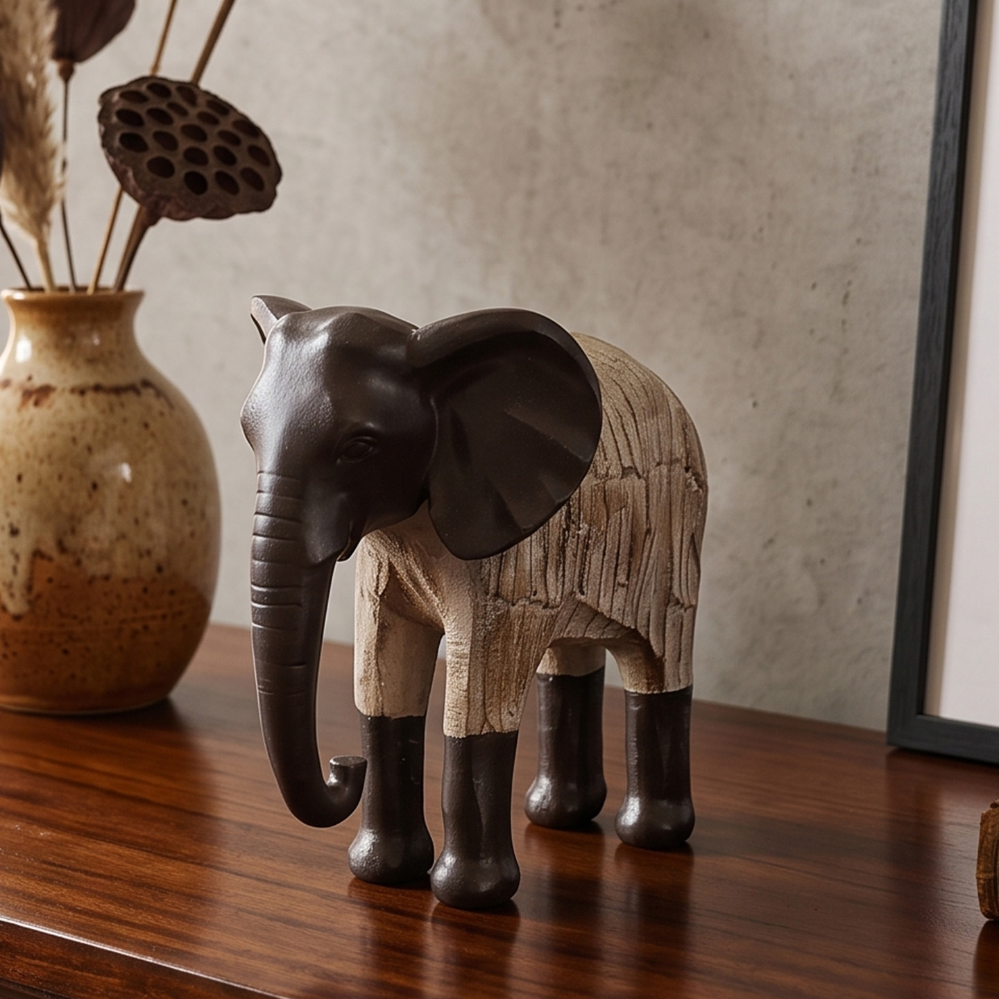 Elephant decorative figure made of resin, European style