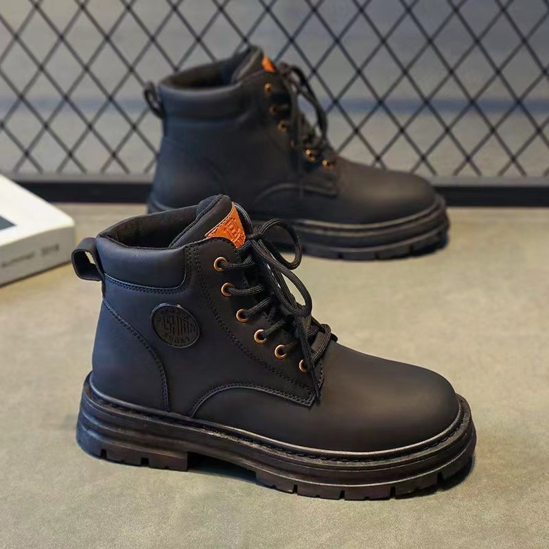 Robuste Unisex-Stiefel im Arbeitsstil, PU-Leder