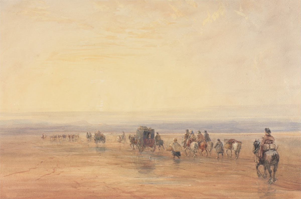 Crossing Lancaster Sands mid 1830s