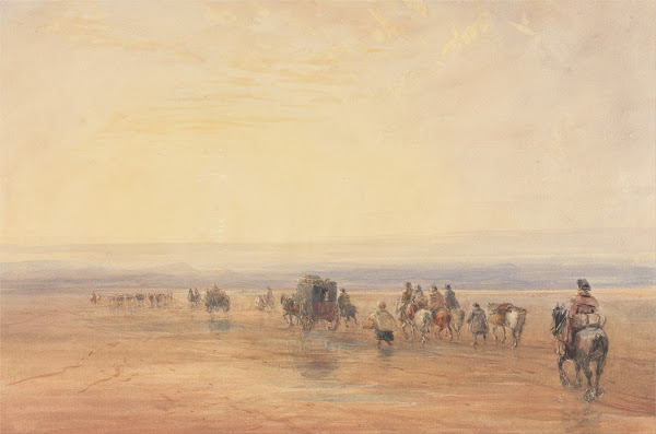 Crossing Lancaster Sands mid 1830s