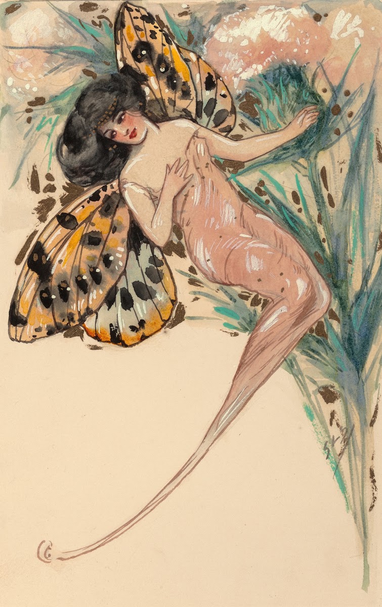 Fairy with Butterfly Wings Sensibility circa 1907