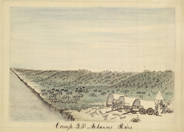 Camp 23rd Arkansas River 1859