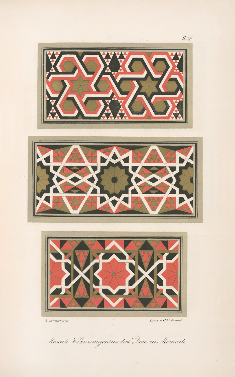 Mosaik Verzierungen aus dem Dom zu Monreale 4 1842