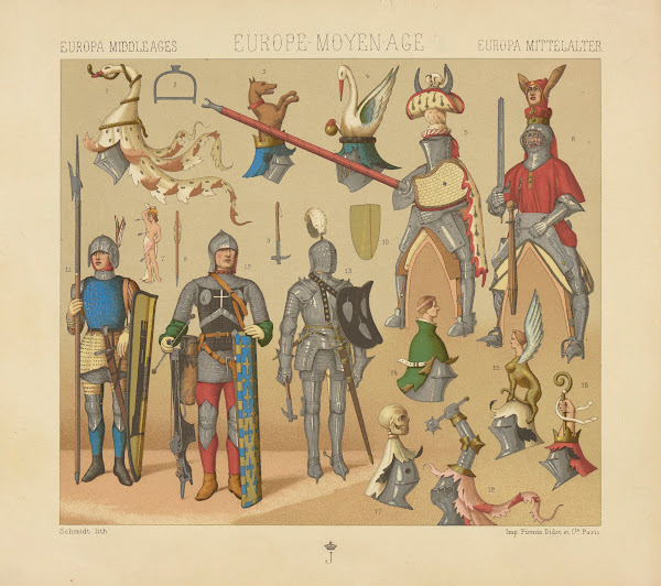 Costumes de guerre de joute et de tournoi  les hauts cimiers 1876 1888