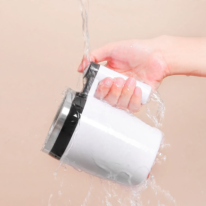 Rechargeable stirring cup made of stainless steel, 380 ml