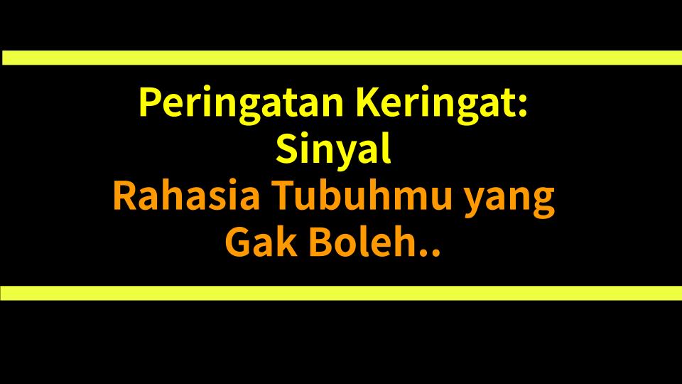 Peringatan Keringat: Sinyal Rahasia Tubuhmu yang Gak Boleh Diabaikan!