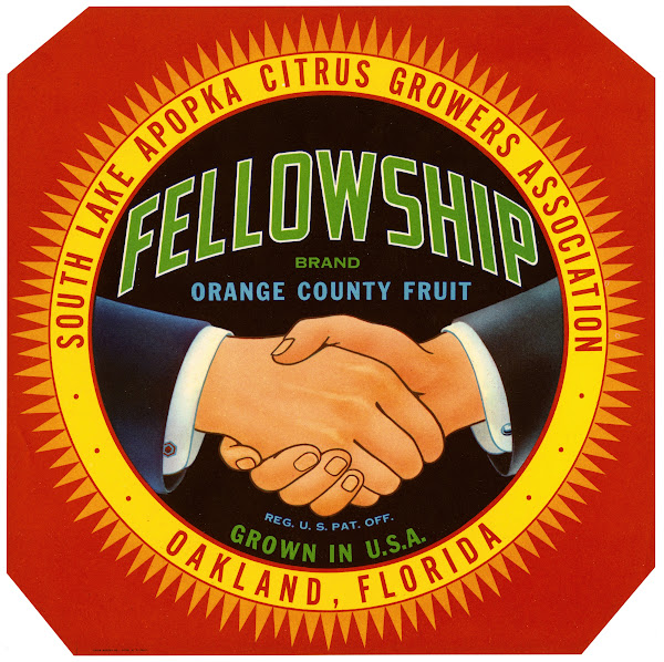 Fellowship Brand Citrus Label 1926 1940