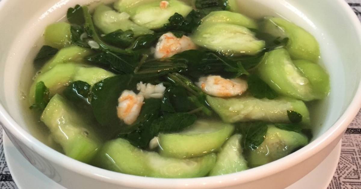 Canh dền mướp tôm tươi