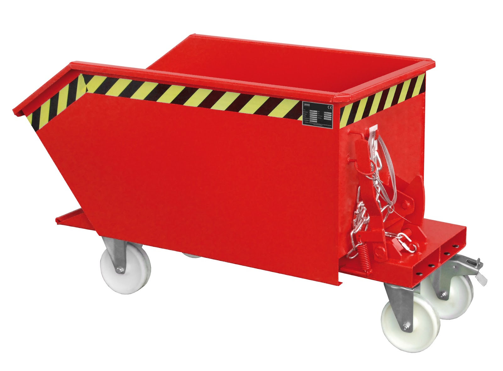 Kiepcontainer GU 300, gelakt, Vuurrood