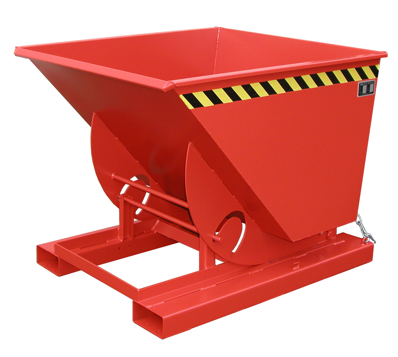 Kiepcontainer AK 75, gelakt, Vuurrood
