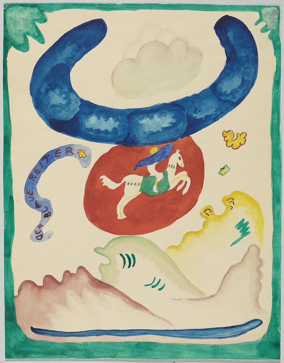 Design for the cover of the almanac The Blue Rider VIII 1911