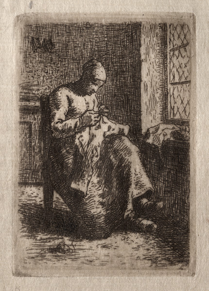 Woman Sewing 1855