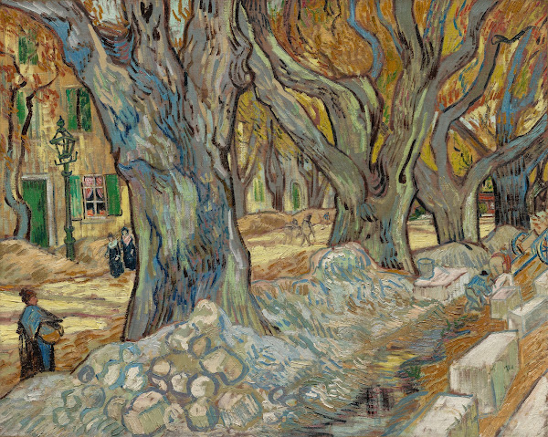 The Large Plane Trees Road Menders at Saint Rémy 1889