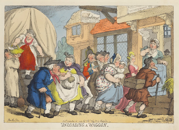 Unloading a waggon 1813