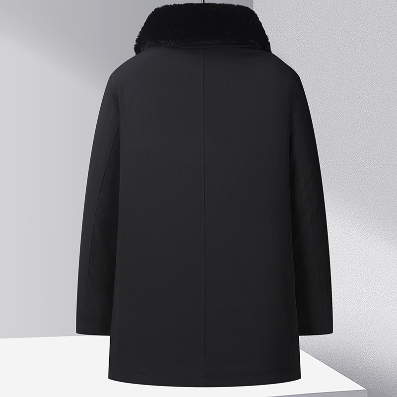 Padded men's winter jacket with removable lining