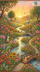 Fresh Green Leaves with Morning Dew Drops