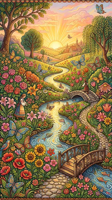 Fresh Green Leaves with Morning Dew Drops