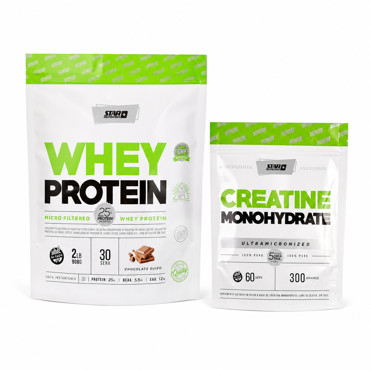 Kit Whey Protein 2 lb Chocolate + Creatina 300 g