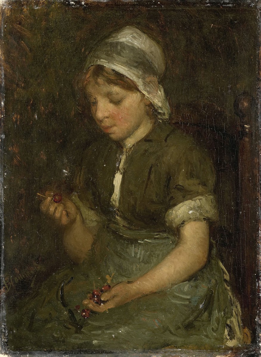 Girl with Cherries c 1860   c 1914