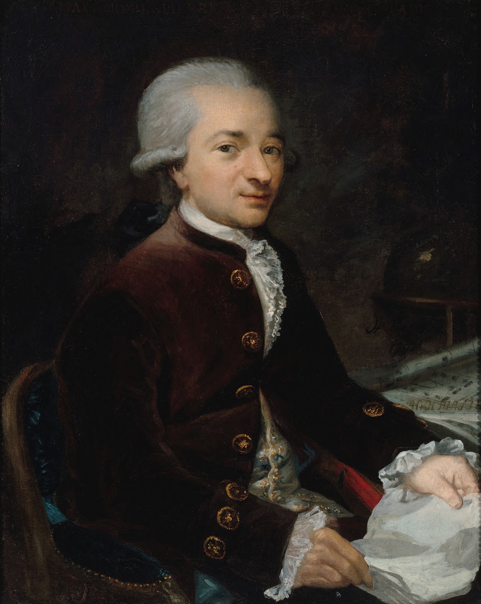 Portrait dhomme autrefois maquillé en Robespierre 1792