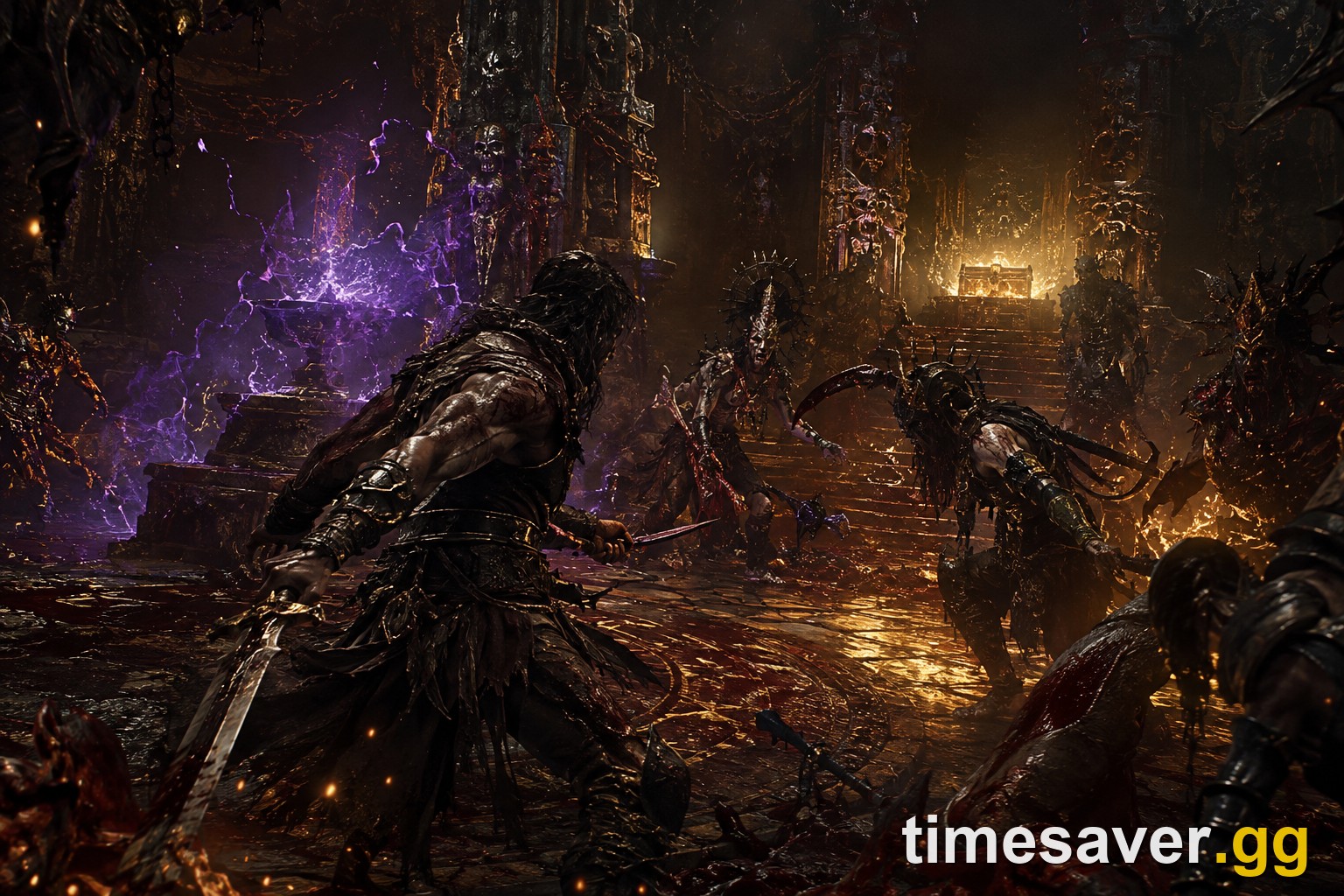 An exile fighting through the reworked Trial of Chaos in PoE2 0.5.5, whose runs now reward only Currency and Soul Cores