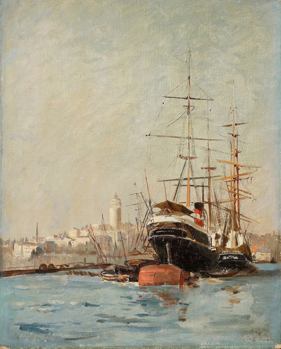 View of the seaport near Bursa 1878