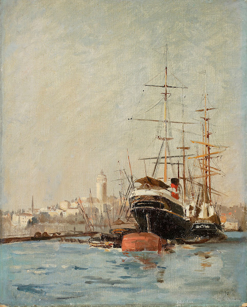 View of the seaport near Bursa 1878