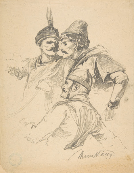 Study of Three Men Bust Length ca 189193