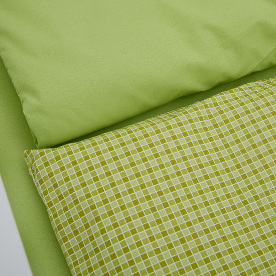 Children's replacement bedding set 3 el Twins Auro Print (calico) fitted sheet green