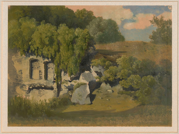 Overgrown ruins in Albano 1856