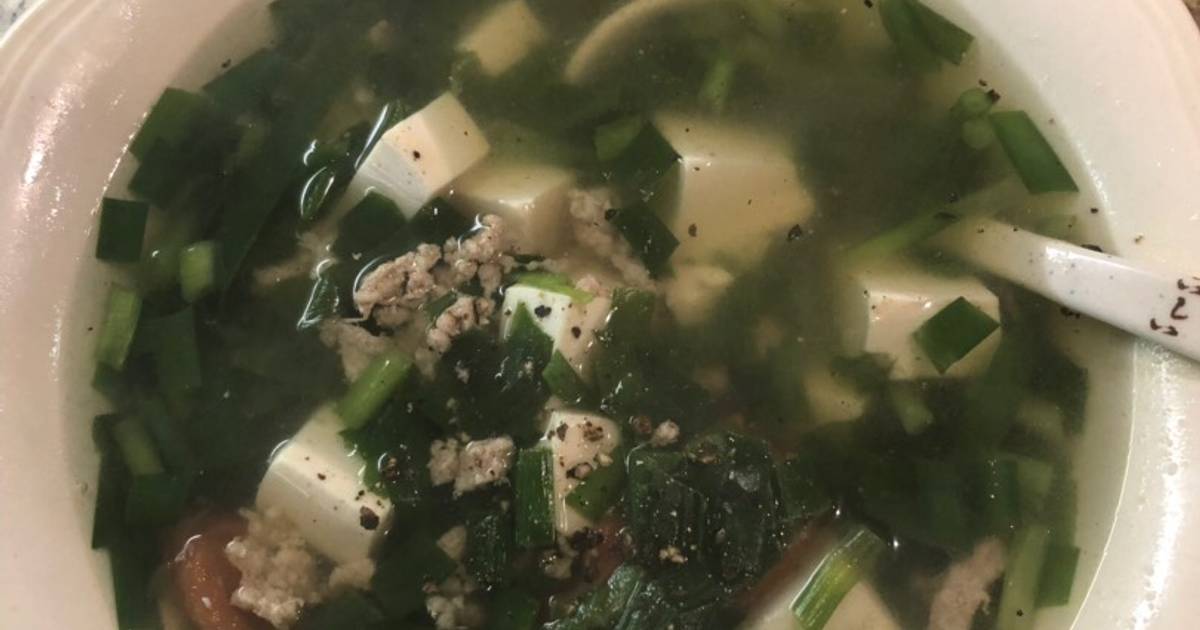 Canh hẹ đậu hủ