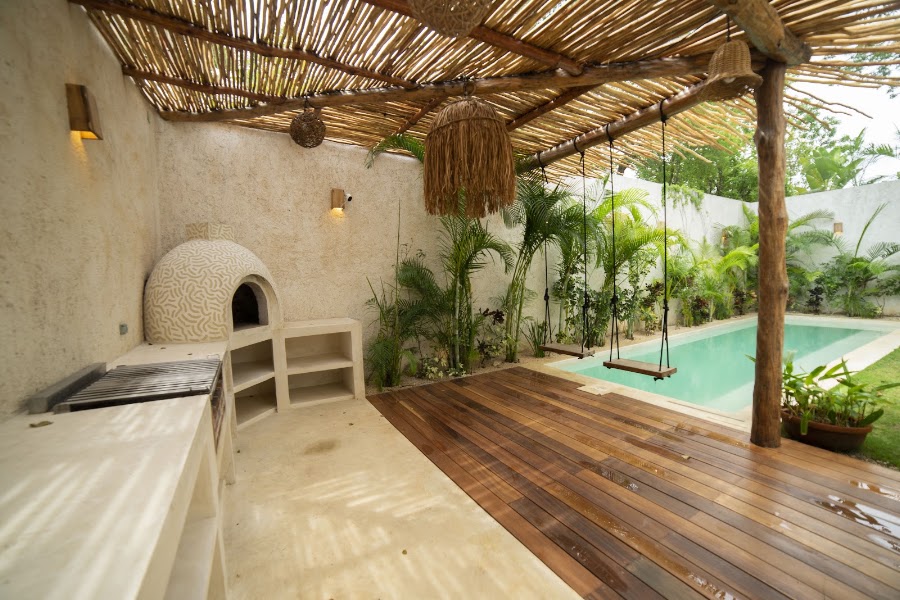 Palapa deck and garden