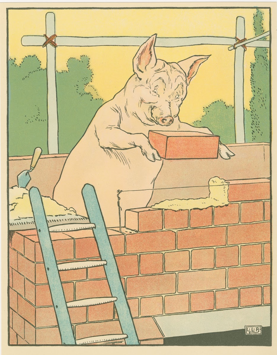Pig builds his brick house 1904