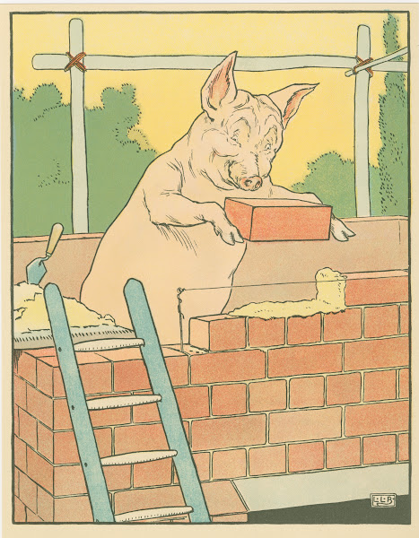 Pig builds his brick house 1904