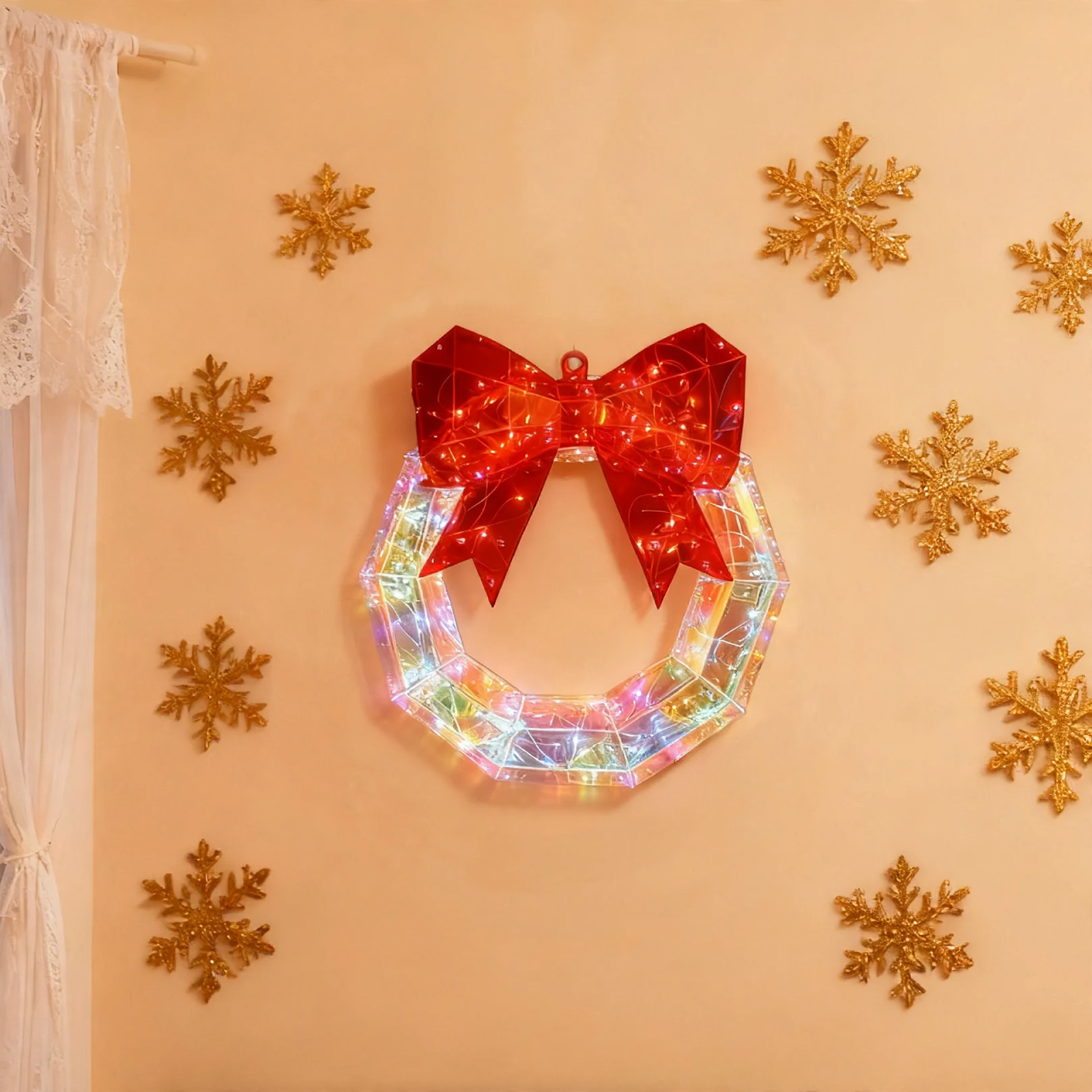 LED-Weihnachtskranz mit Farbwechsel
