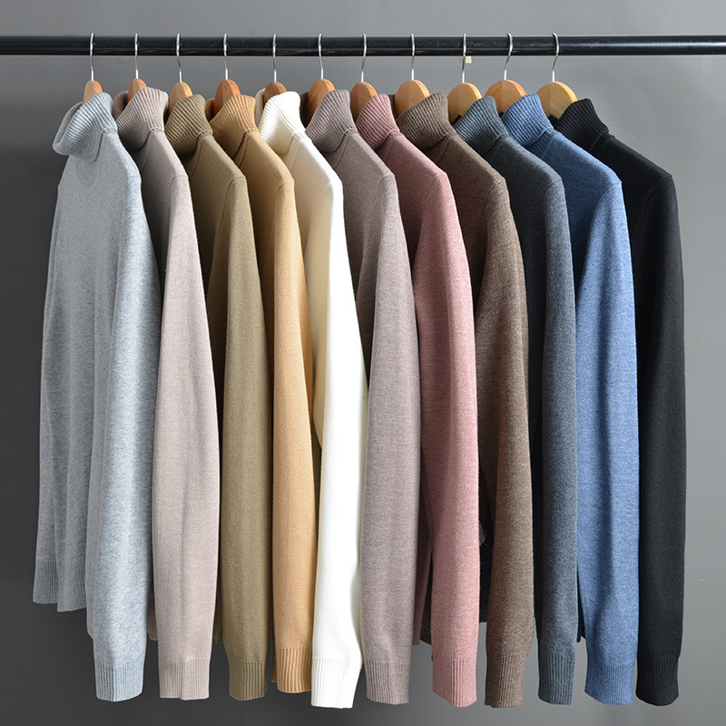 Men's turtleneck sweater, slim fit, 400g